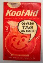 5 Vintage Kool-Aid Packets (4 cherry flavor, 1 rootbeer flavor)